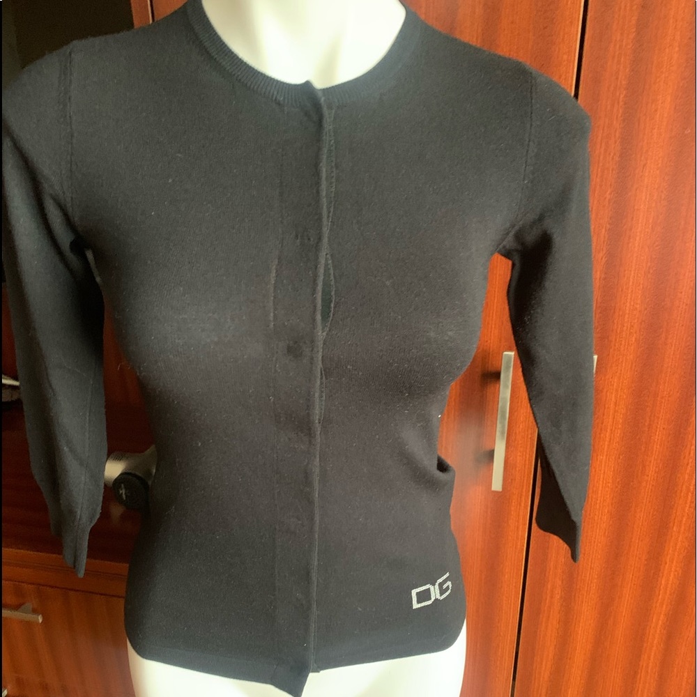 DOLCE & GABBANA Sweater open front with D&G Shiny Logo. s S/XS..  Made in Italy